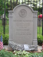 Theodore Roosevelt Grave in Youngs Memorial Cemetery Oyster Bay, New York