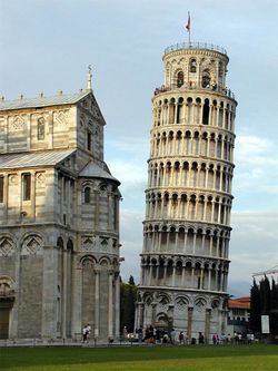 The Tower of Pisa.