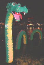 The Walt Disney World Resort features a sculpture of the Loch Ness Monster made of Lego bricks.