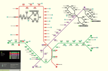 Network map of the Mass Rapid Transit