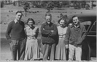 Trotsky with American comrades in Mexico, shortly before his assassination, 1940.