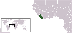 Location of Liberia