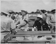 President Edwin Barclay (right) and President Franklin D. Roosevelt during World War II, 1943