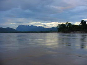 View of the Mekong before sunset
