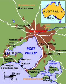 Map of greater Melbourne