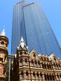 Old Victorian architecture meets new architecture in Melbourne