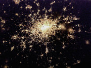 London as seen at night by the International Space Station.