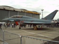 A Luftwaffe Eurofighter Typhoon (2-seated trainer version).