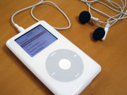 The Apple iPod, a digital music player, is a popular handheld item of the 2000s.