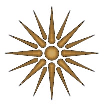 Vergina Sun, a symbol associated with the Macedonian kingdom.