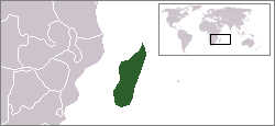 Location of Madagascar