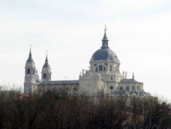 Almudena's Cathedral, next to the Royal Palace.