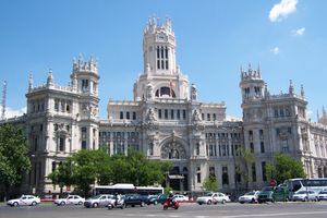 Comunications Palace, in Cibeles Square.