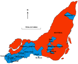 City of Montreal and enclave municipalities