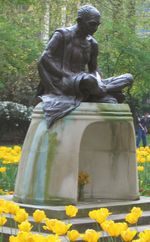 Statue of Mahatma Gandhi in Tavistock Square Gardens, London.