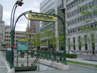 Metropolitain entrance to Square-Victoria station by Hector Guimard.