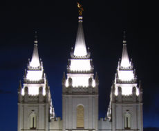 The Salt Lake Temple of The Church of Jesus Christ of Latter-day Saints is the most-recognized architectural symbol of Mormonism