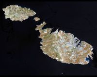 Satellite image of Malta.
