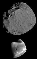 Phobos (top) and Deimos (bottom)