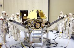 MER lander petals opening (Courtesy NASA/JPL-Caltech)