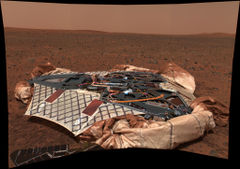 Spirit's lander on Mars