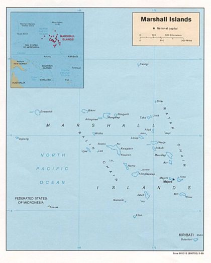 Map of the Marshall Islands.