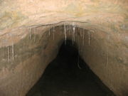 Inside a quanat tunnel at Turpan, China.