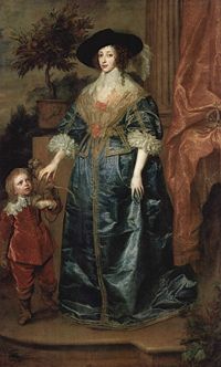 Henrietta Maria and the dwarf, Sir Jeffrey Hudson, 1633