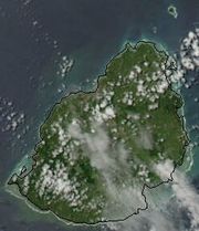 Satellite map of Mauritius