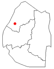 Location of Mbabane in Swaziland
