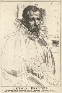 Pieter Brueghel the Younger from the Iconography; etching by Van Dyck (only)