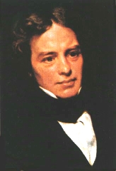 Michael Faraday, detail from portrait by Thomas Phillips c1841-1842 