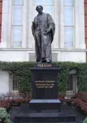 Michael Faraday - statue in Savoy Place, London
