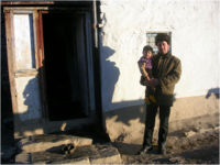 A Khinalug and his child from the ancient Caucasian village of Xınalıq, Azerbaijan.