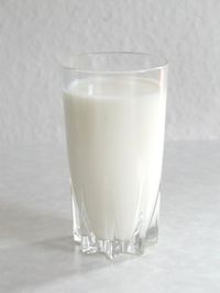 A glass of cow's milk