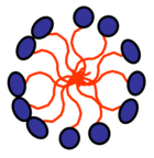 Schematic of a micelle.