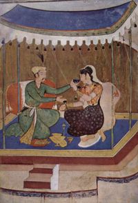 a 17th century Mughal painting.