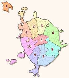 The districts of Moscow