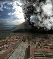 The eruption of Vesuvius in BBC/Discovery Channel's co-production  Pompeii.