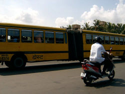 Double-length BEST bus in Mumbai