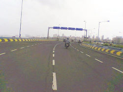 The Mumbai-Pune expressway overlooking the city
