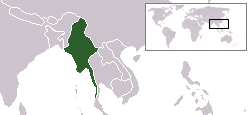 Location of Myanmar