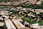 Between 500,000 and a million people in Nairobi live in the Kibera slum, the largest and poorest slum in Africa.