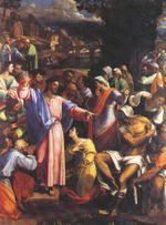 The Raising of Lazarus by Sebastiano del Piombo, part of Angerstein's collection and officially the first painting to enter the National Gallery.