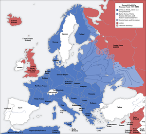 German conquests and allies in Europe during World War II.