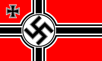 The Nazi war flag and Ensign of the Kriegsmarine