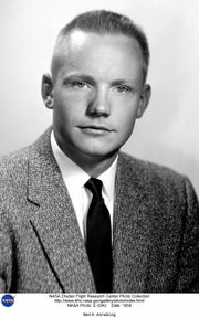 A portrait of Neil Armstrong taken November 20, 1956 while a test pilot at the NACA High-Speed Flight Station at Edwards Air Force Base, California.
