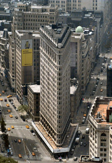 The Flatiron Building is a famous example of Beaux-Arts architecture.