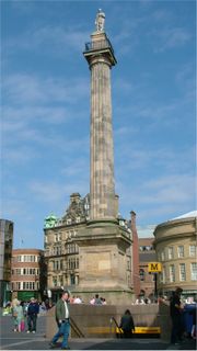 Grey's Monument, above the Monument Tyne and Wear Metro station