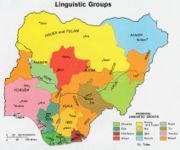 Ethno-linguistic map of Nigeria.
